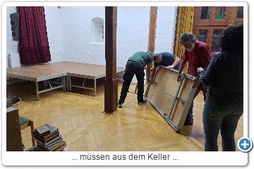 ... müssen aus dem Keller ...